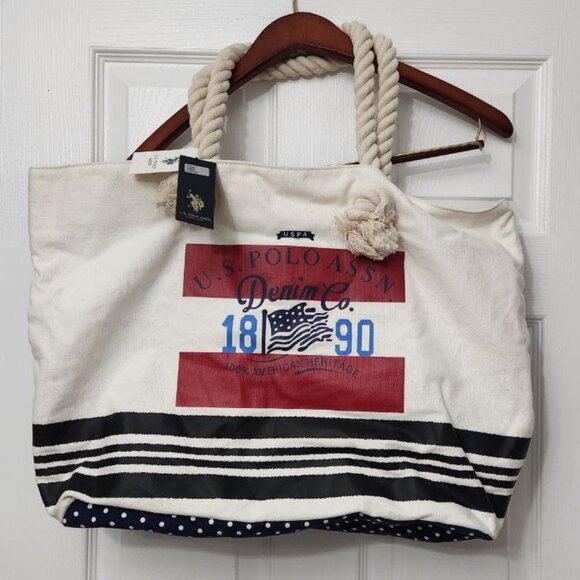 NWT U.S.POLO ASSN.Beach Bag - Picture 1 of 7